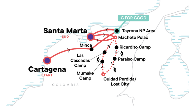 14-Day Colombia's Caribbean Coast & Lost City Tour from Cartagena to Santa Marta · Tayrona National Park, Taganga