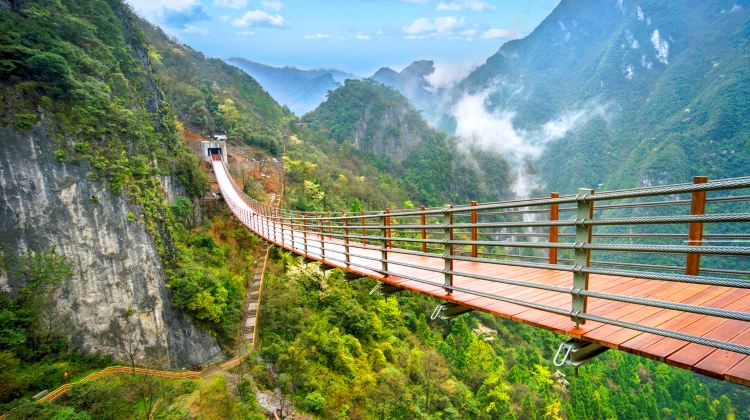 Wulong District + Fuling District,The 816 Underground Nuclear Project,The Mt.Wuling Great Rift Valley,Fairy Mountain National Forest Park,The Three Natural Bridges