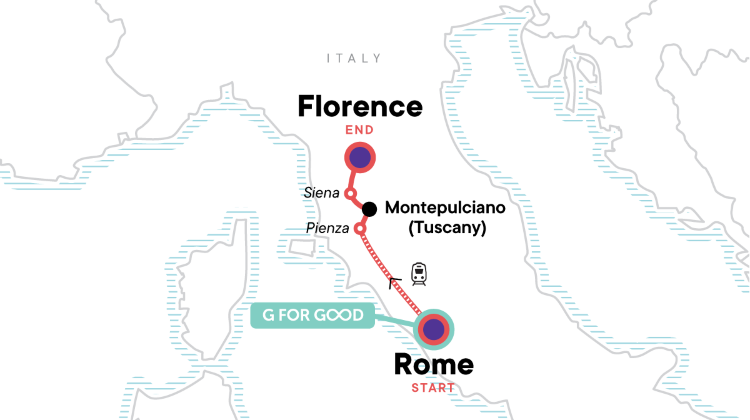 7-Day Tuscany Tour from Rome to Florence·Pienza, Siena & Montepulciano Wine Tasting