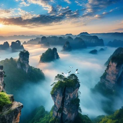 张家界+天门山+凤凰6日5晚跟团游