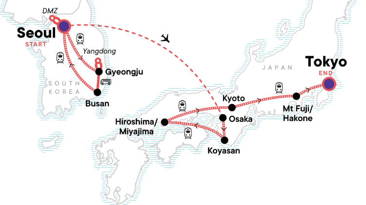 16-Day South Korea and Japan Tour·A Journey Through History, Culture, and Natural Beauty