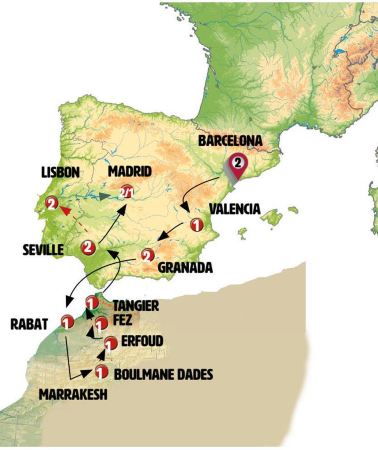 19D18N • Spain, Morocco and Portugal