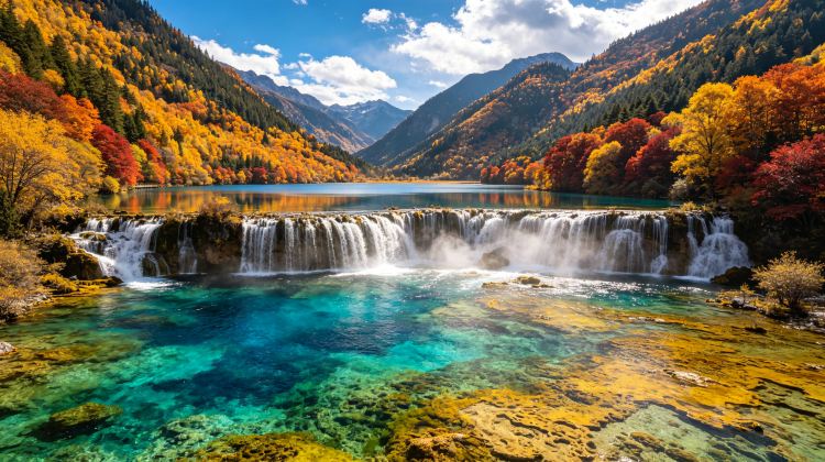 8-Day Autumn Colour Tour  with Hilton or Equivalent Hotel Stay - Jiuzhaigou + Huanglong + Panda + Sanxingdui + Dujiangyan + Leshan Giant buddha + Mt Emei · Contact customer service for adjustable itinerary