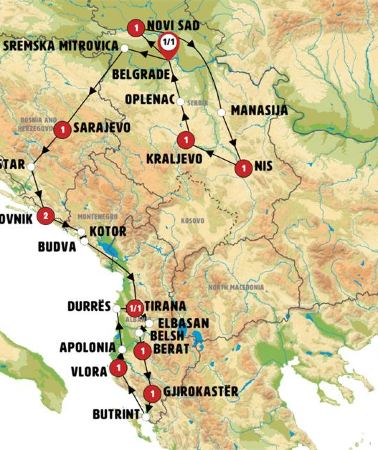 14D13N • From Serbia to Albania