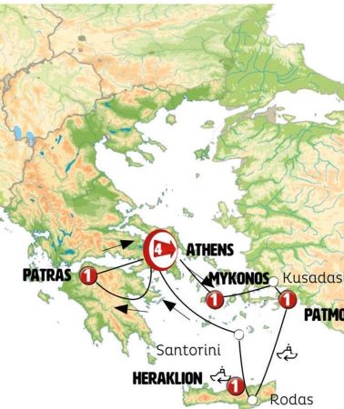 10D9N • Athens, Peloponnese and the Beautiful Aegean Int