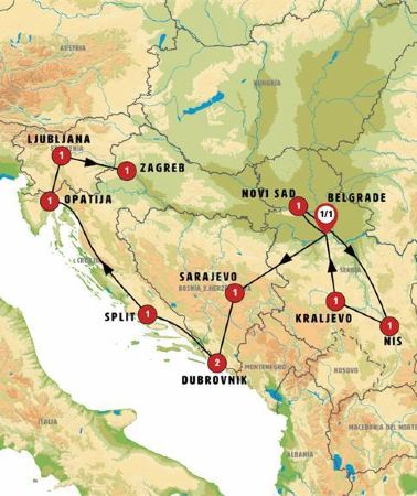 13D12N • Jewels of Serbia and the Balkans, Ending in Zagreb