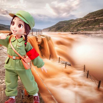 甘泉大峡谷+陕西波浪谷景区+陕西黄河壶口瀑布+延川黄河乾坤湾景区+延安4日3晚跟团游