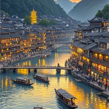 长沙+韶山+张家界+天门山+凤凰古城5日4晚跟团游