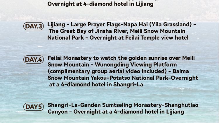 6-Day Yunnan: Lijiang + Shangri-La + Lugu Lake + Meili Snow Mountain National Park
