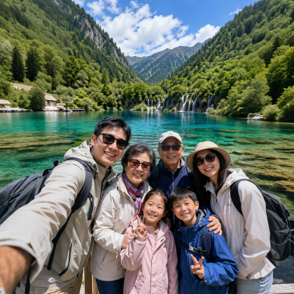 成都+九寨沟风景区+神仙池风景区+乐山大佛+三星堆博物馆+成都大熊猫繁育研究基地4日3晚拼小团