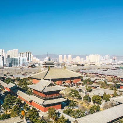 云冈石窟+大同市博物馆+雁门关景区+华严寺+应县木塔景区+悬空寺+大同火山群3日2晚跟团游