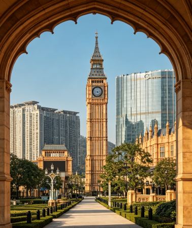 4天3晚 • 澳門Macao「全程入住高奢五鑽飯店3晚+埃爾法專車出遊」大三巴牌坊+倫敦人大本鐘 · 體驗澳門紙醉金迷與人間煙火的碰撞