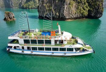 下龙湾一日游：索纳塔游轮/轻奢5星游轮+天堂岛+惊讶洞【畅游下龙湾世界遗产奇观遗产线路：天堂岛、惊讶洞】
