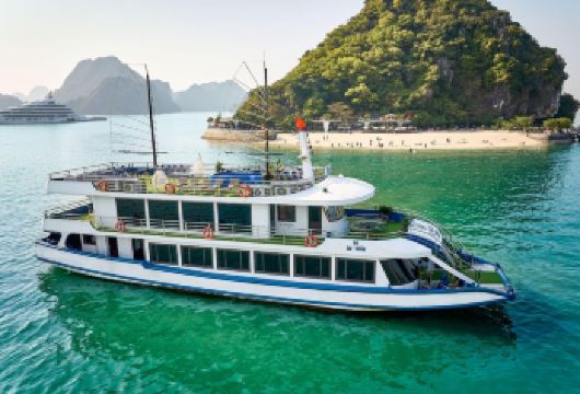 【豪华五星宝石邮轮】河内下龙湾一日游+酒店接送+午餐+下午茶【[一价全包]包含接送午餐导游船票门票等，无隐形消费】