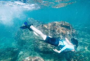 杨梅坑快艇出海桔钓沙浮潜＋浮潜装备＋专业教练全程带领【零基础可玩 不需要会游泳 提供浮潜装备】