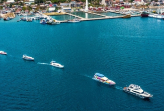 专属快艇探险：下拉布安出发的私人科莫多岛之旅【享受私人定制快艇之旅，含酒店接送服务，船上提供午餐，并可游览多个岛屿，尽享游泳与休闲时光 在粉红沙滩、Manta Point和卡纳瓦岛等充满活力的浮潜点体验，有机会邂逅魔鬼鱼和五彩斑斓的珊瑚礁 徒步帕达尔岛，欣赏令人惊叹的全景风光；探访科莫多岛，在自然栖息地观赏科莫多龙】