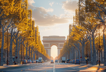 巴黎卢浮宫+杜乐丽花园+协和广场+凯旋门+埃菲尔铁塔一日游【经典金三角线（文化+地标）】