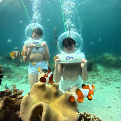 长滩岛Helmet Diving海底漫步(免费照片和视频)