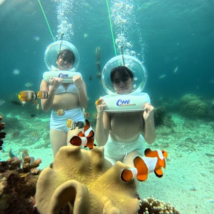长滩岛Helmet Diving海底漫步(免费照片和视频)
