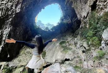 广西河池三门海一日游【人工竹筏观碧蓝三门海+徒步爬山观景】【原生态大自然馈赠的礼物】