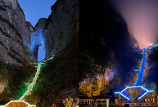 张家界天门山+玻璃栈道+天门洞一日游+夜景天门山+私家小团【[品质专线]全新升级，夜游天门山，天门山夜幕下灯光璀璨，恍如步入梦幻的世外桃源；】