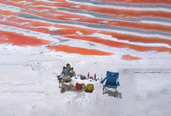 宁夏银川五湖穿越乌兰湖一日游|升级六湖穿越·越野嗨小团【[六湖穿越专线]多年老牌线路全新升级，小众秘境乌兰湖/骆驼湖/天鹅湖/吉他湖/海骝骐湖/龙眼翡翠湖】