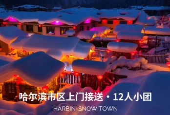 哈尔滨出发上门接送雪谷+雪乡一日游【12人小团4区上门接送】【哈尔滨4区上门接送·自家车队·上限12人小团深度体验·无需自行前往集合点·当日往返高效省心·全程无忧】