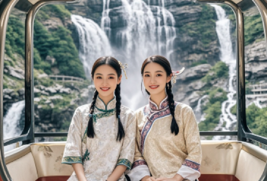 庐山一日游【包车游含上下索道含门票不爬山|专车直达庐山瀑布】【庐山李白望庐山瀑布秀峰+千年古桥观音桥+白鹿洞书院+陶渊明传世作“桃花源记”天下第一泉-桃花源】