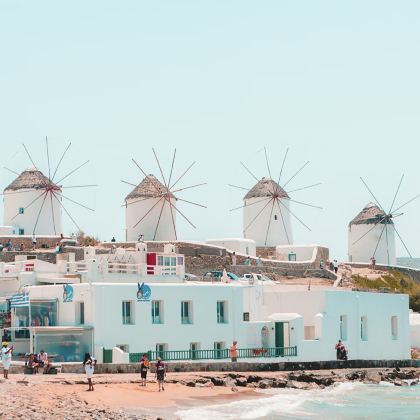 【米科诺斯】小威尼斯+天堂海滩+提洛岛|中文包车1日游