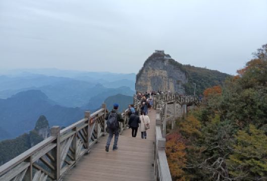 天门山探险私人一日游——从云端到天堂之门【参观标志性的天门洞，这座高达131.5米的天然拱门被称为“通往天堂的大门”。攀登999级台阶（天梯）。 踏上紧贴悬崖的玻璃栈道，体验惊险刺激的旅程，同时饱览下方山谷的壮丽景色。 从张家界市区酒店到酒店门口的接送服务，专业的英语导游，以及精心安排的行程，*大限度地利用您的时间。】