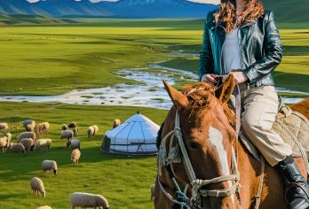 呼和浩特辉腾锡勒草原+乌兰哈达火山一日游·赠蒙古服拍照【免费赠送牧民生活体验：1、穿上蒙古传统服装，与家人合影留念】