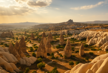 卡帕多奇亚 红、绿混合线一日游【一天覆盖红线与绿线重点景区，峡谷、岩柱、地下空间多类型体验。】