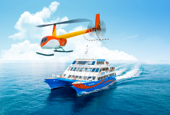 【单双礁行程任选】凯恩斯太阳恋人大堡礁一日游 另可搭配直升机【有中文船员搭配 适合各类人群 另外可付费预订深潜海底漫步向导浮潜等活动】