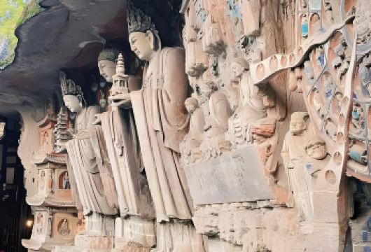 大足石刻一日游/沉浸式感受石窟艺术与唐宋风格演变【专车接送】【专车上门接送，直达景区无需换乘，线路可私人订制。】
