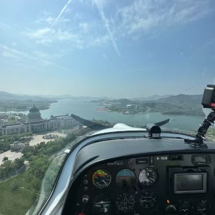 山东济南固定翼/直升机飞行体验【空中观赏雪野湖+网红马鞍山】