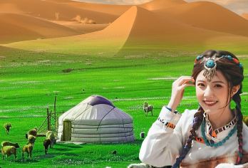 呼和浩特+敕勒川草原+库布齐沙漠一日游【赠460沙漠套票】【另外赠送二环内酒店接送、460元库布齐沙漠套票、全程无购物】