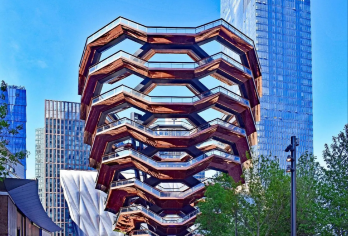 【纽约】大松果+高线公园+小小岛+时代广场+杜莎夫人蜡像馆【见证哈德逊广场上的地标，漂浮在哈德逊河上的人造公园，纽约的时代广场地标，杜莎夫人蜡像参与虚拟现实体验】