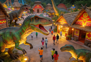 亲子温泉・乐园畅玩线--森波拉温泉酒店 - 森波拉奇妙世界【体验泡火山主题温泉，打卡侏罗纪主题场景】