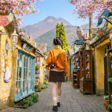 九州由布院+如意轮寺+汤布院+金麟湖+别府地狱温泉赏樱一日游