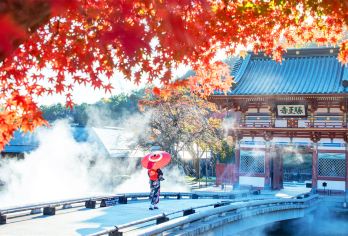 大阪胜尾寺+京都岚山+美山合掌村一日游，秋季赏枫，竹林听风【胜尾寺的达摩像遍布山间，人们在此为胜利祈愿】