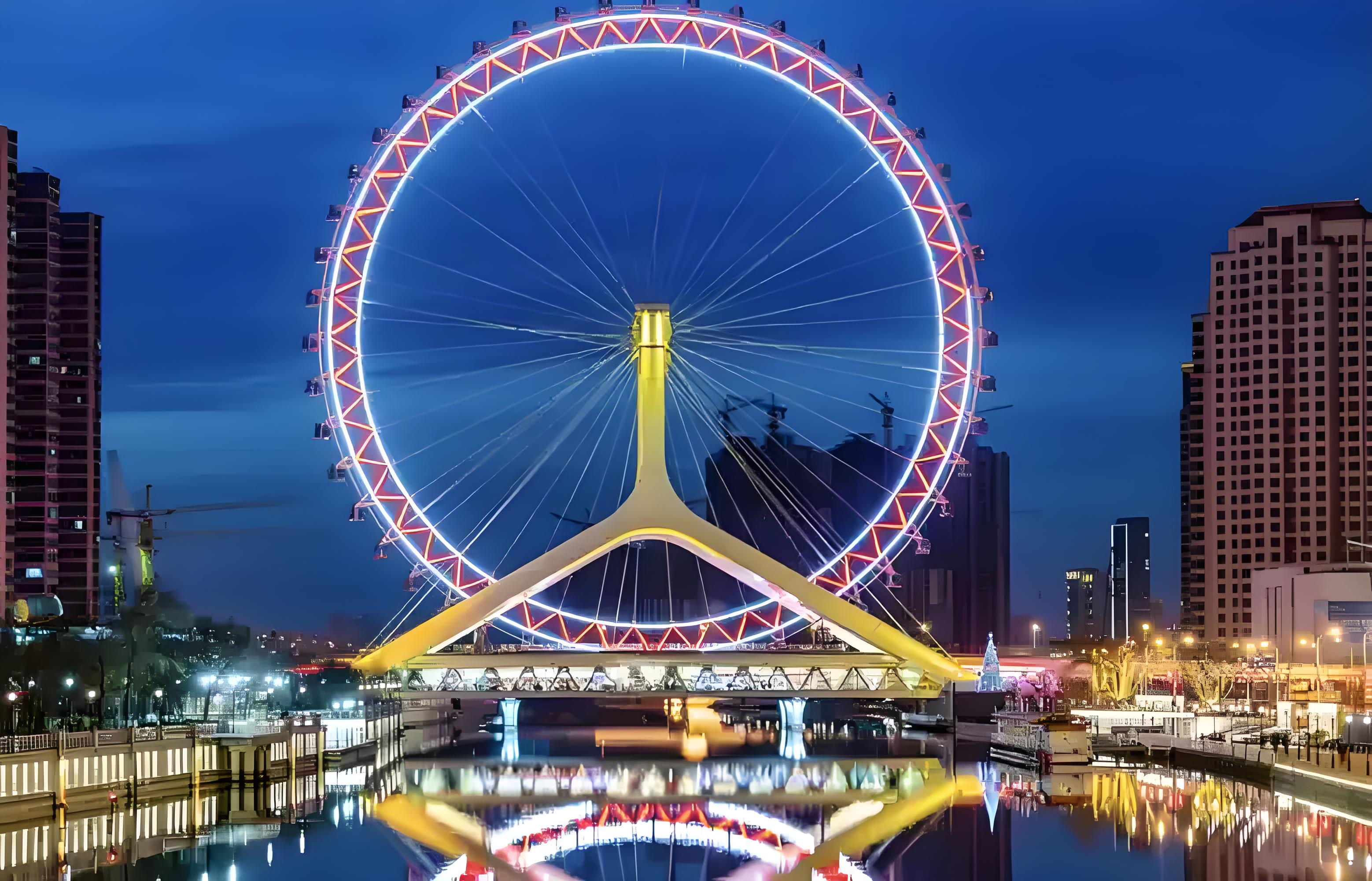 天津之眼摩天轮夜景+古文化街+五大道夜景一日游∣私家团 含票