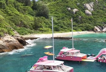 海棠湾后海浮潜不限时 帆船出海 送拍摄 魔毯滑滑梯 【纯玩路线 无二次收费 浮潜不限时看珊瑚和小鱼】