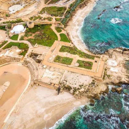 以色列凯撒利亚海法阿卡古城一日游(巴哈伊花园/哈尼克拉石窟)