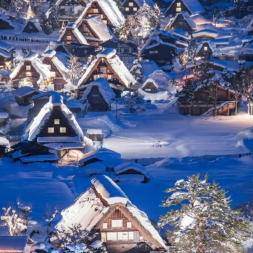 日本金泽+白川乡（经典合掌村雪景+点灯专线）中文包车一日游