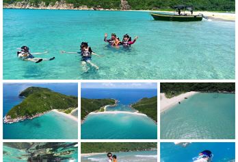 海南万宁大洲岛半日游【水果饮料，鱼竿＋鱼饵，浮潜+赠送照片】【浮潜GoPro9跟拍照片、视频，免费提供浮潜装备，专业领队带队！】