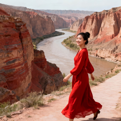 兰州水墨丹霞+黄河石林一日游【上门接送8人小团 纯玩】