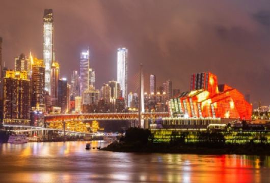 重庆山城夜景夜游导游带队坐旅游大巴 含城上天幕游【打卡重庆两江四岸的夜景。】