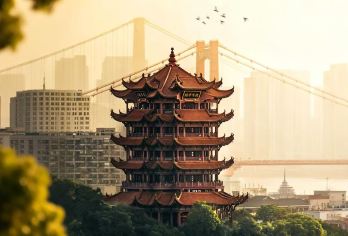 盛迹说丨武汉黄鹤楼半日游【深度讲解诗词名楼 可拼团或私家团】【一层看尽汉阳树，晴川阁下舟楫如梭；二层望断鹦鹉洲，芳草萋萋漫过崔颢的诗行；最上层忽见孤帆远影】