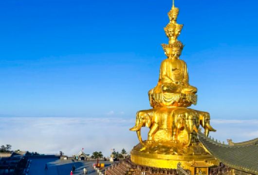 峨眉山【蜀人说专业讲解 含门票|观云海|佛光+景区深度漫游】【[金顶套餐]日出云海，观赏峨眉山著名日出和云海景观，体验“云海佛光”的唯时刻，参观四面十方普贤菩萨】