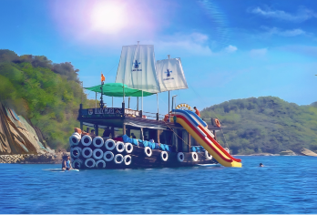 【黑珍珠号邮轮】芽庄出海三岛游+浮潜+海钓+滑梯+海鲜午餐【品质出游】